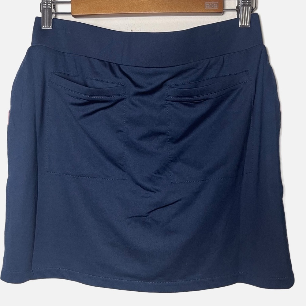 Belyn Key Navy Pink Stripe Tennis Skort Preppy Golf Pickleball Size S athletic - Picture 5 of 6